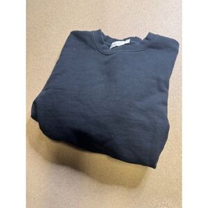 MNML Black Crewneck Sweatshirt Casual Basic Cropped Pullover Women's Size S